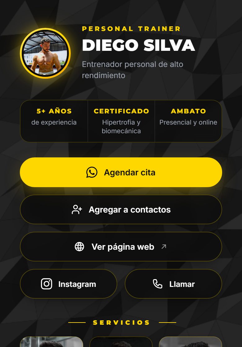 Tarjeta digital de Diego Silva