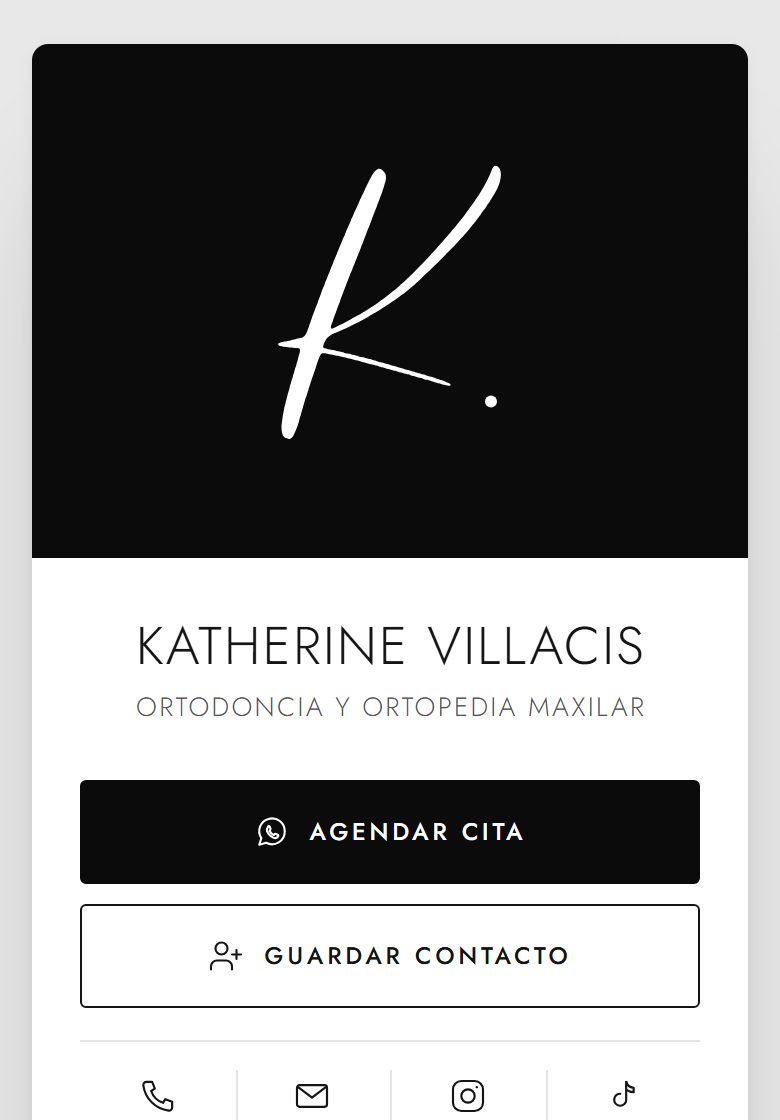 Tarjeta digital de Dra. Katherine Villacis