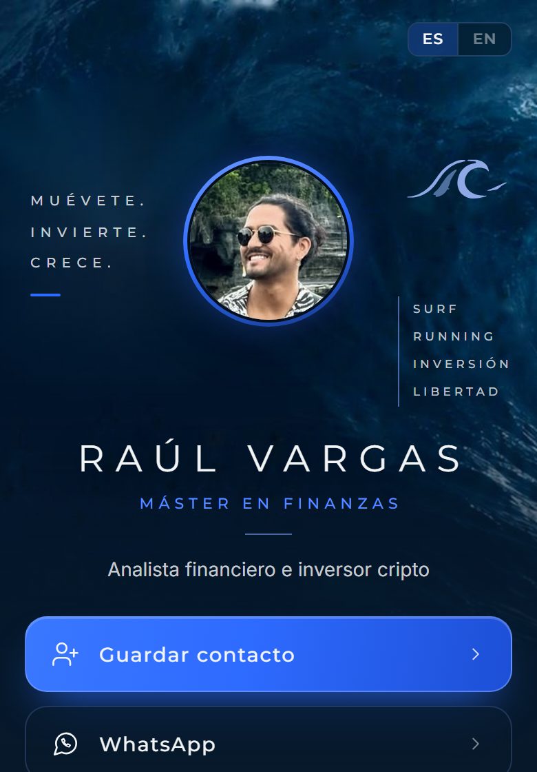 Tarjeta digital de Raúl Vargas